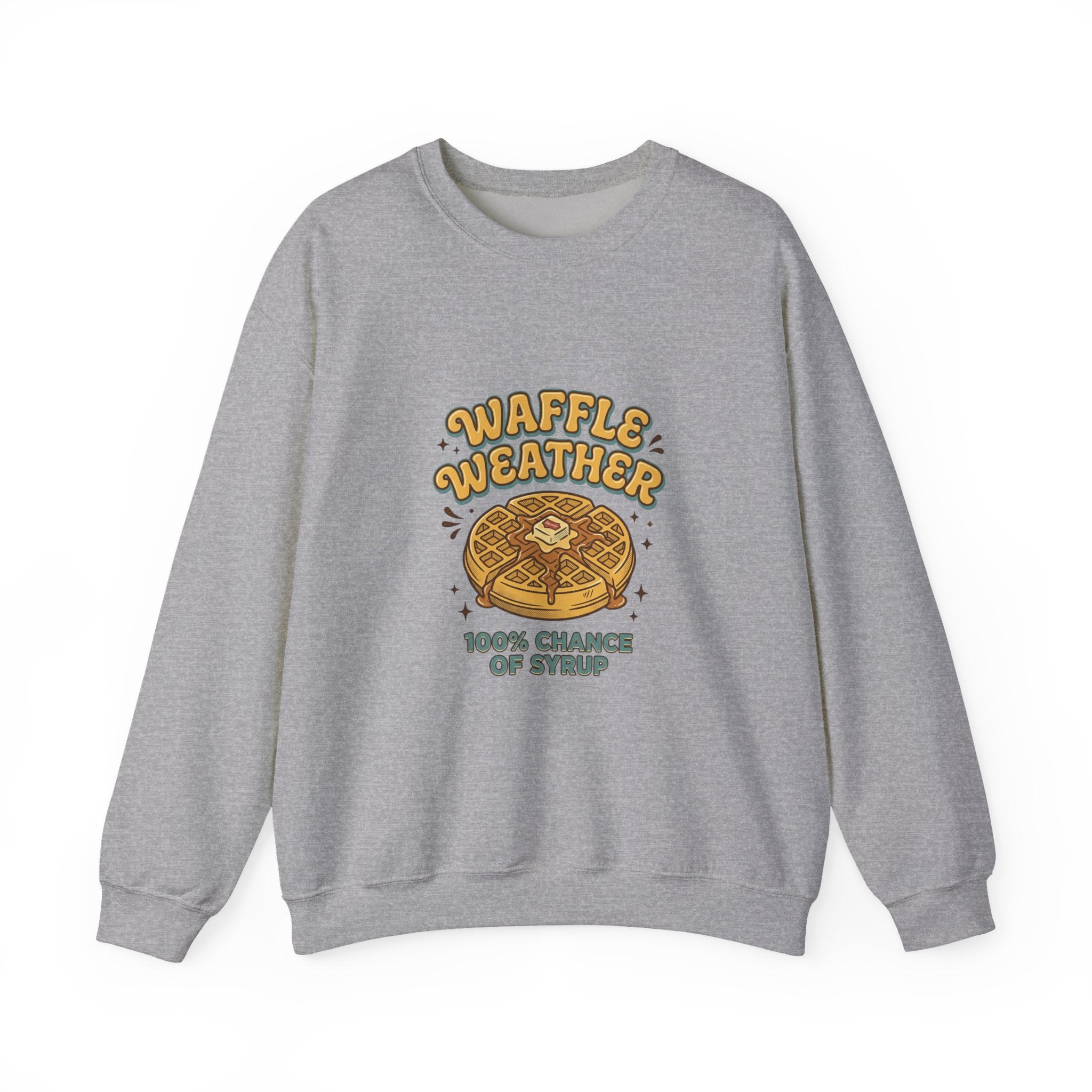 Waffle Weather Crewneck | Vintage Food Graphics, Retro Diner Style