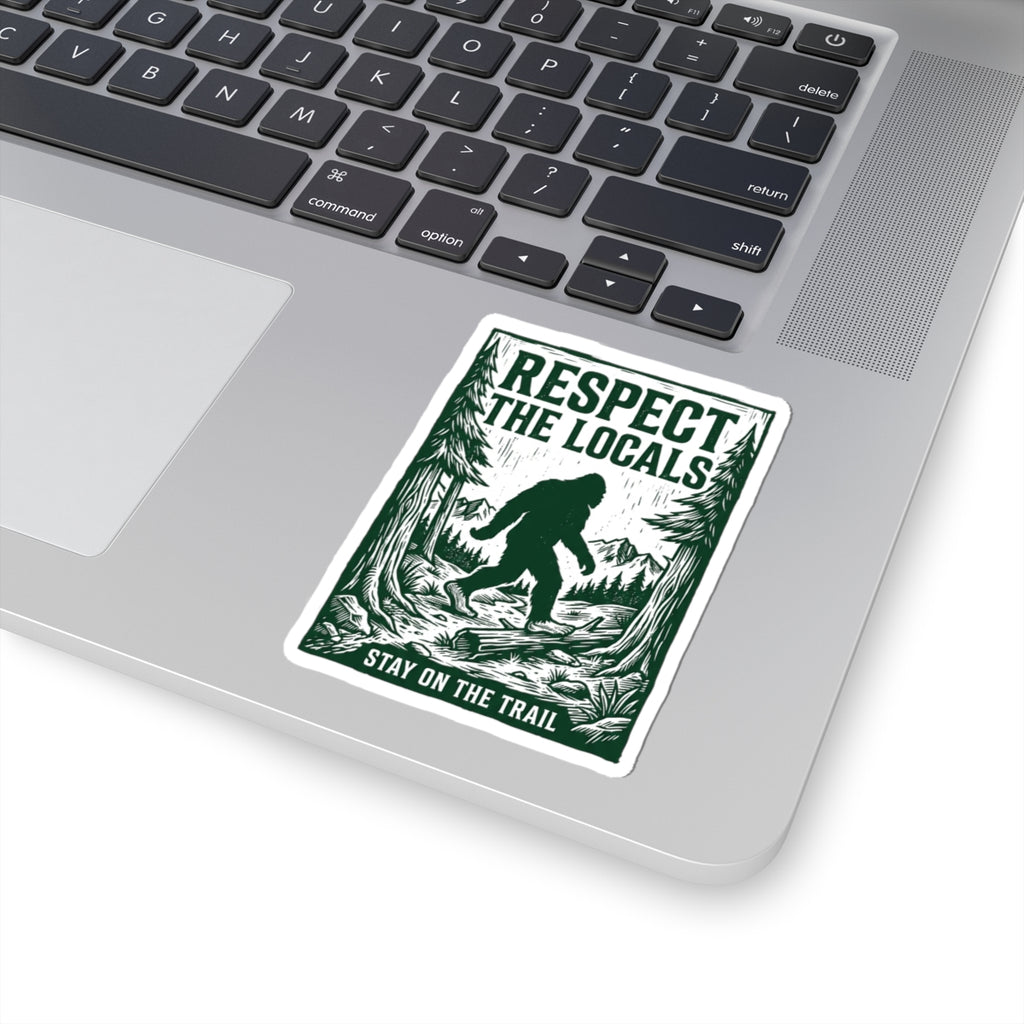 Respect the Locals Sasquatch sticker | Protect Our National Parks, vintage trail decal