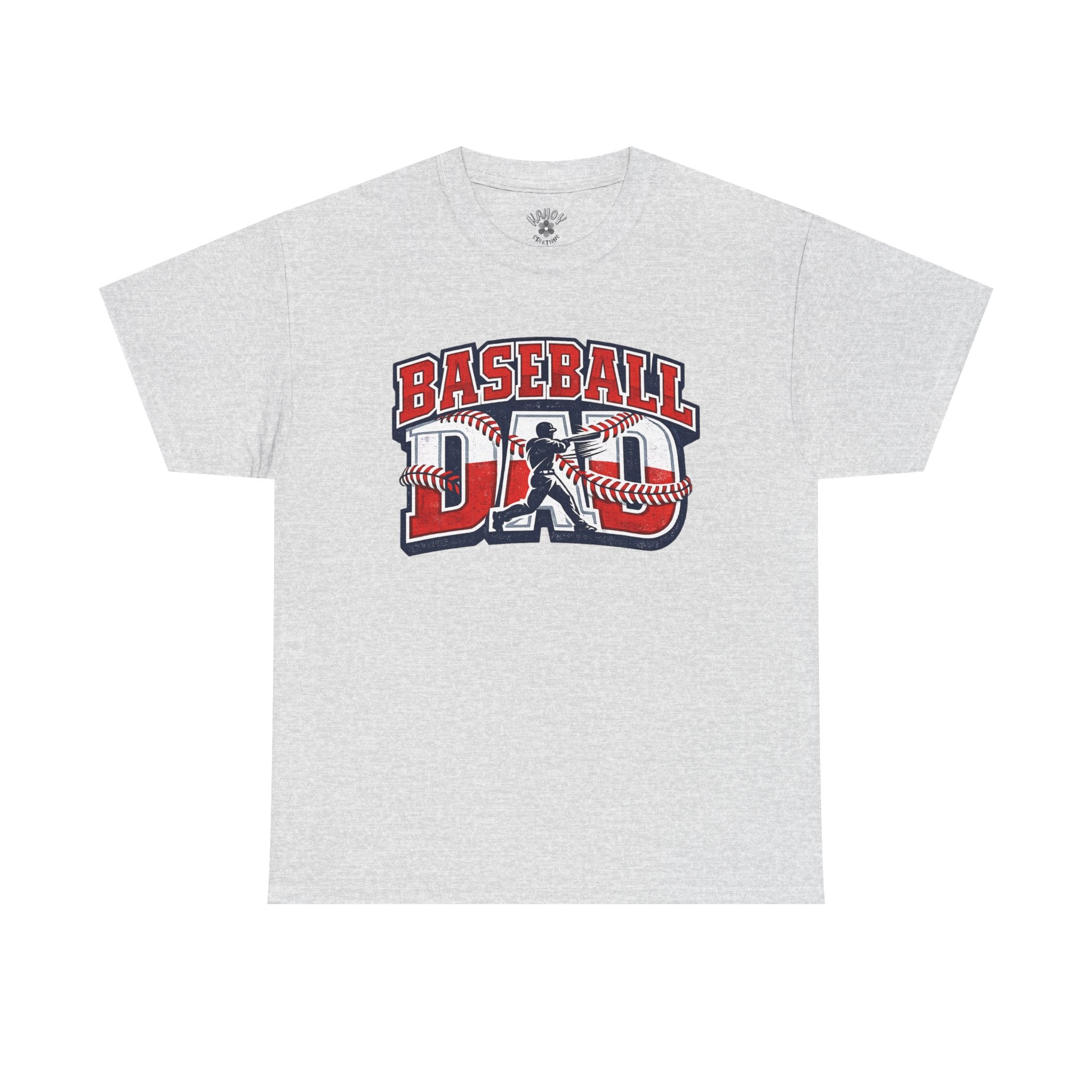Baseball Dad Tee | Batter Silhouette, Red Blue Vintage Sport Typography