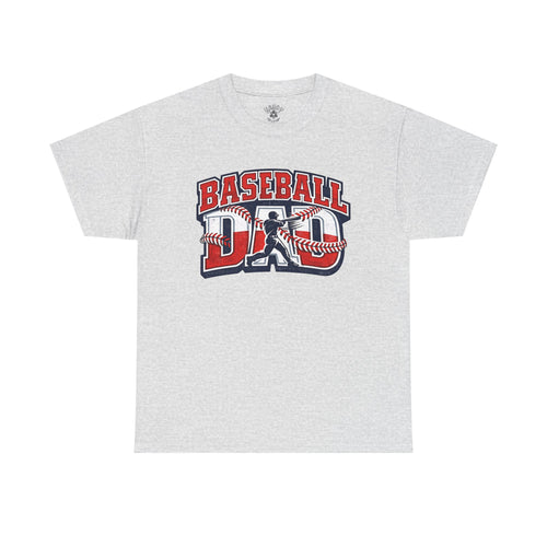 Baseball Dad Tee | Batter Silhouette, Red Blue Vintage Sport Typography