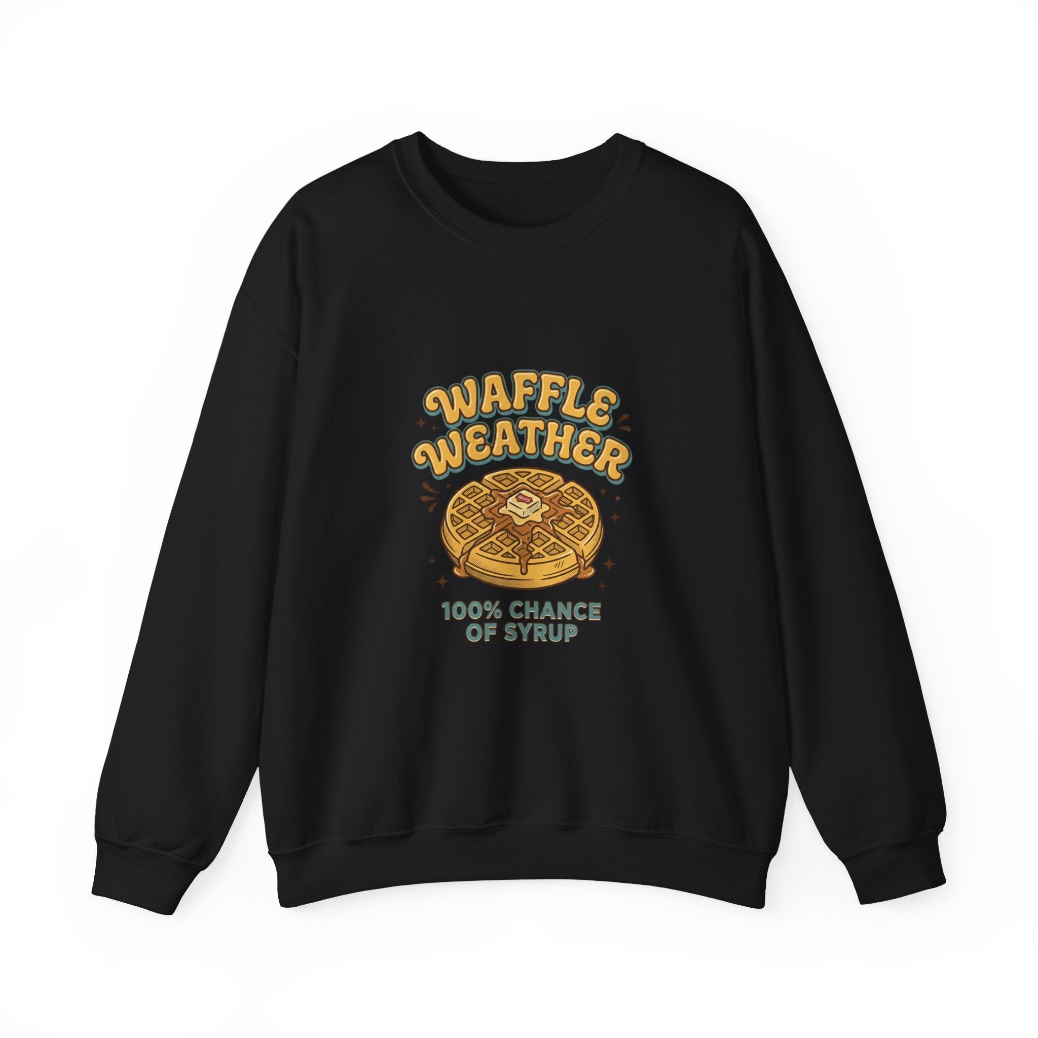 Waffle Weather Crewneck | Vintage Food Graphics, Retro Diner Style