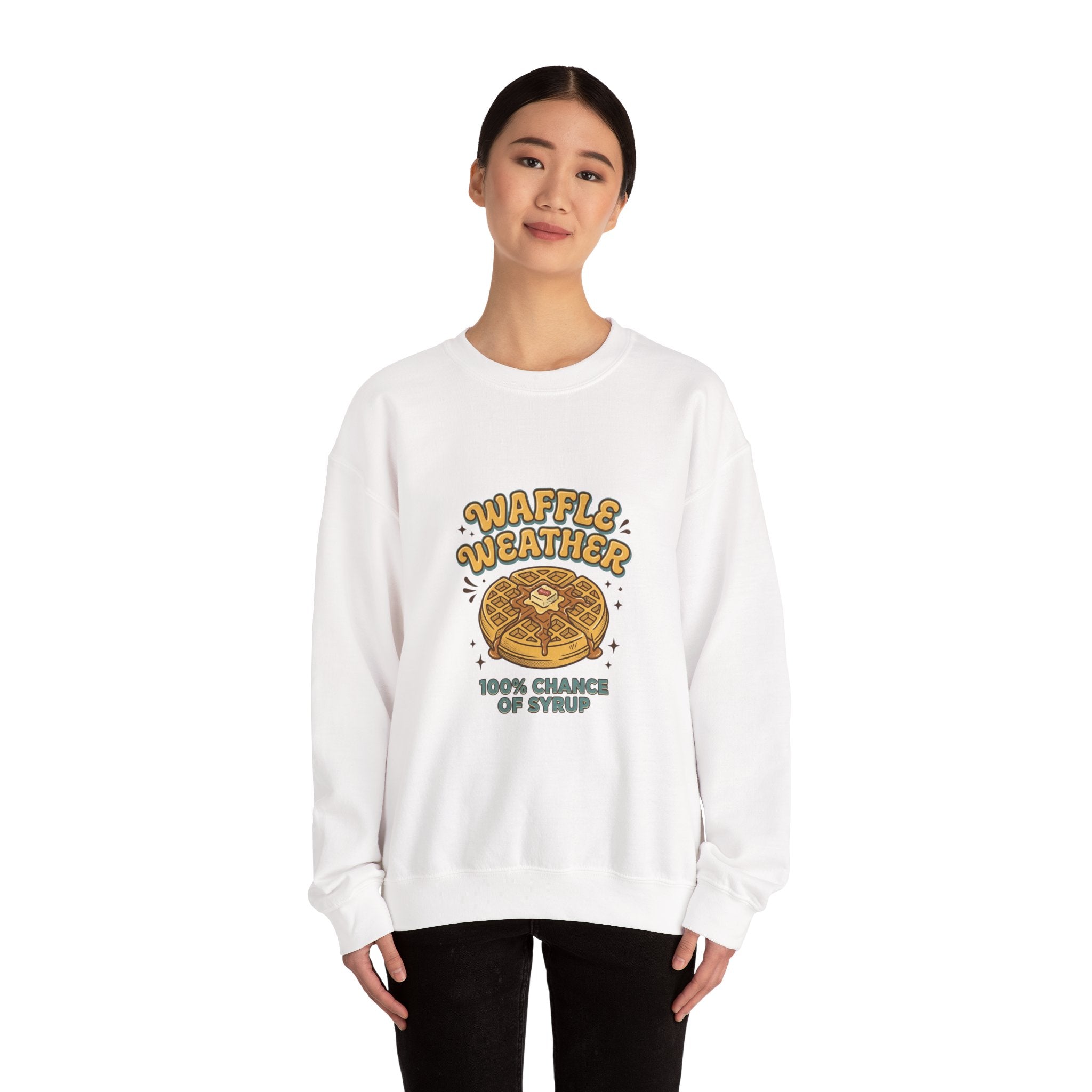 Waffle Weather Crewneck | Vintage Food Graphics, Retro Diner Style