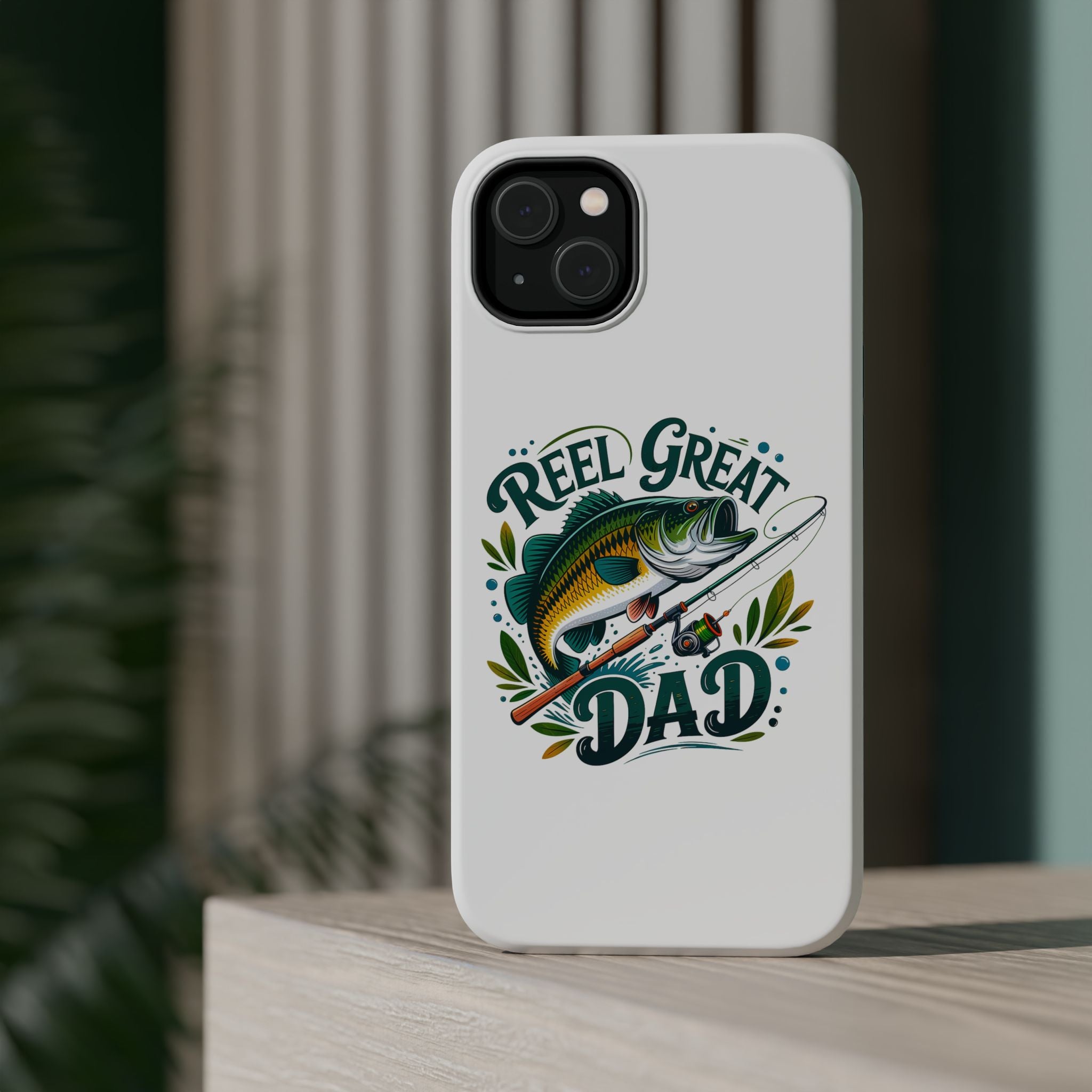Reel Great Dad Phone Case | Fishing Rod Bass Design, Magnetic Impact-Resistant Case