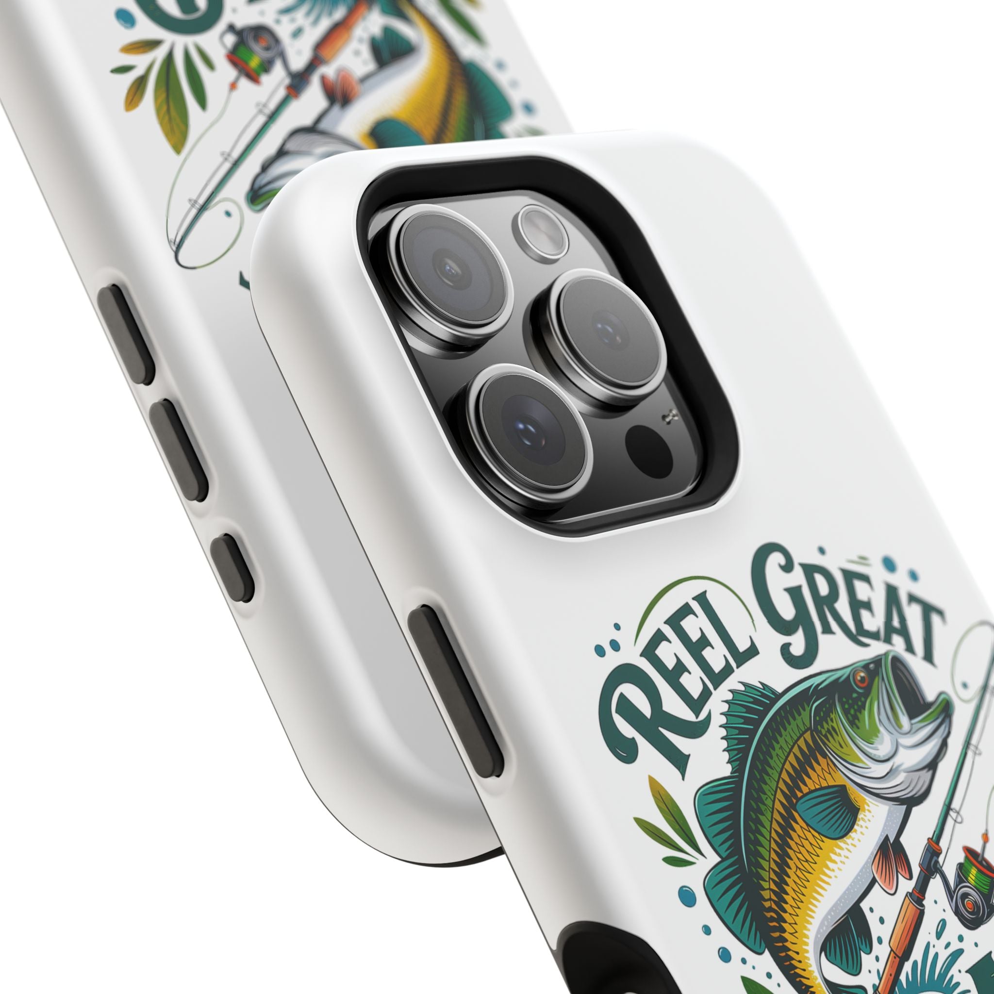 Reel Great Dad Phone Case | Fishing Rod Bass Design, Magnetic Impact-Resistant Case