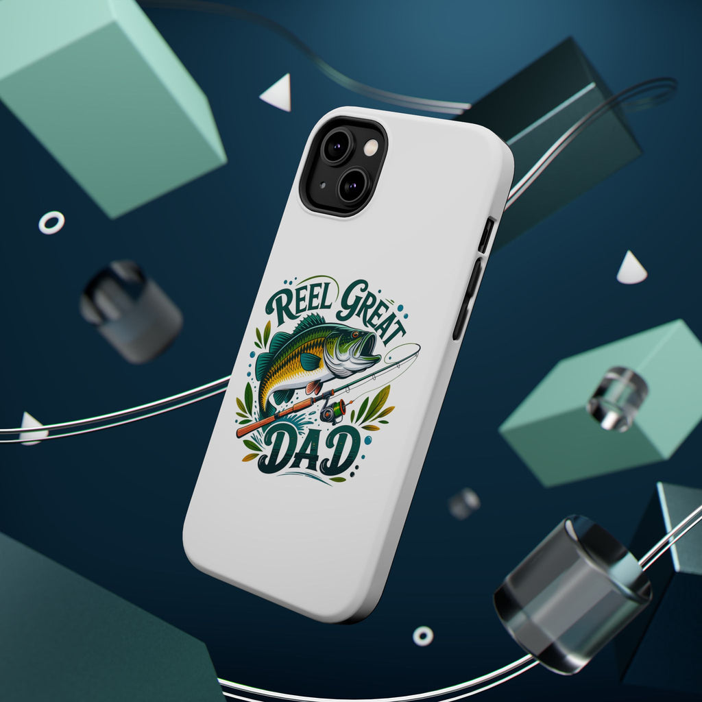 Reel Great Dad Phone Case | Fishing Rod Bass Design, Magnetic Impact-Resistant Case