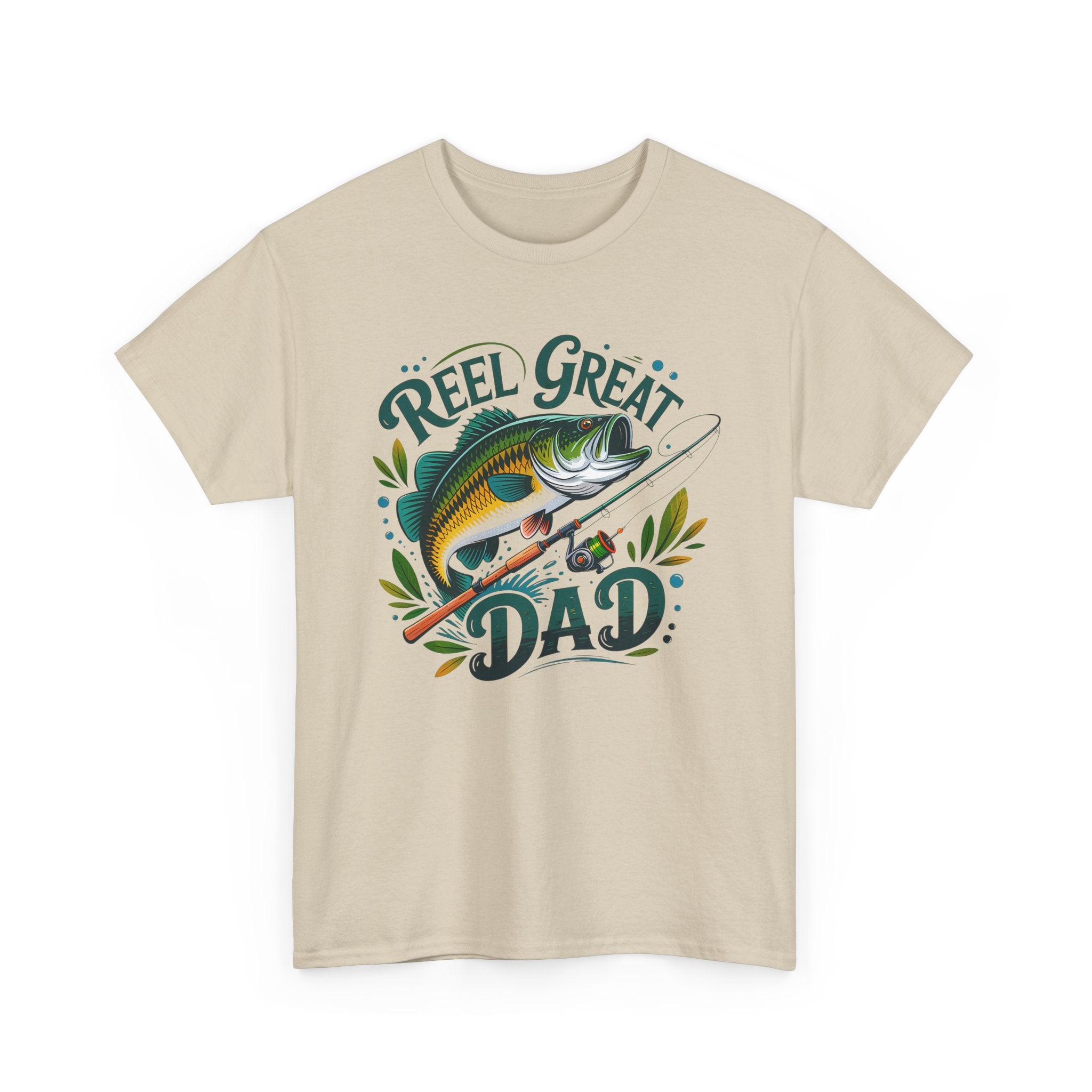 Reel Great Dad T-Shirt | Fishing Dad Tee, Bass Fish Graphic Shirt