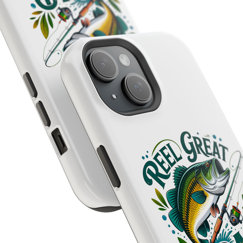 Reel Great Dad Phone Case | Fishing Rod Bass Design, Magnetic Impact-Resistant Case