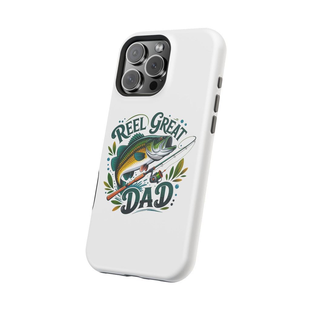 Reel Great Dad Phone Case | Fishing Rod Bass Design, Magnetic Impact-Resistant Case