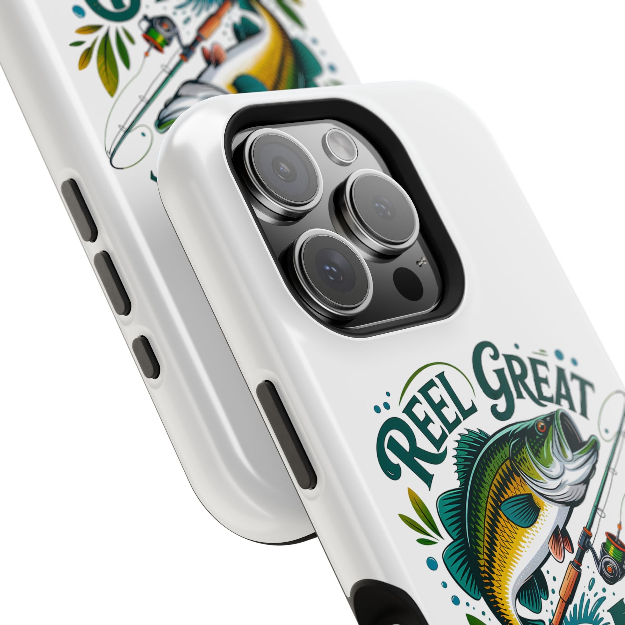 Reel Great Dad Phone Case | Fishing Rod Bass Design, Magnetic Impact-Resistant Case