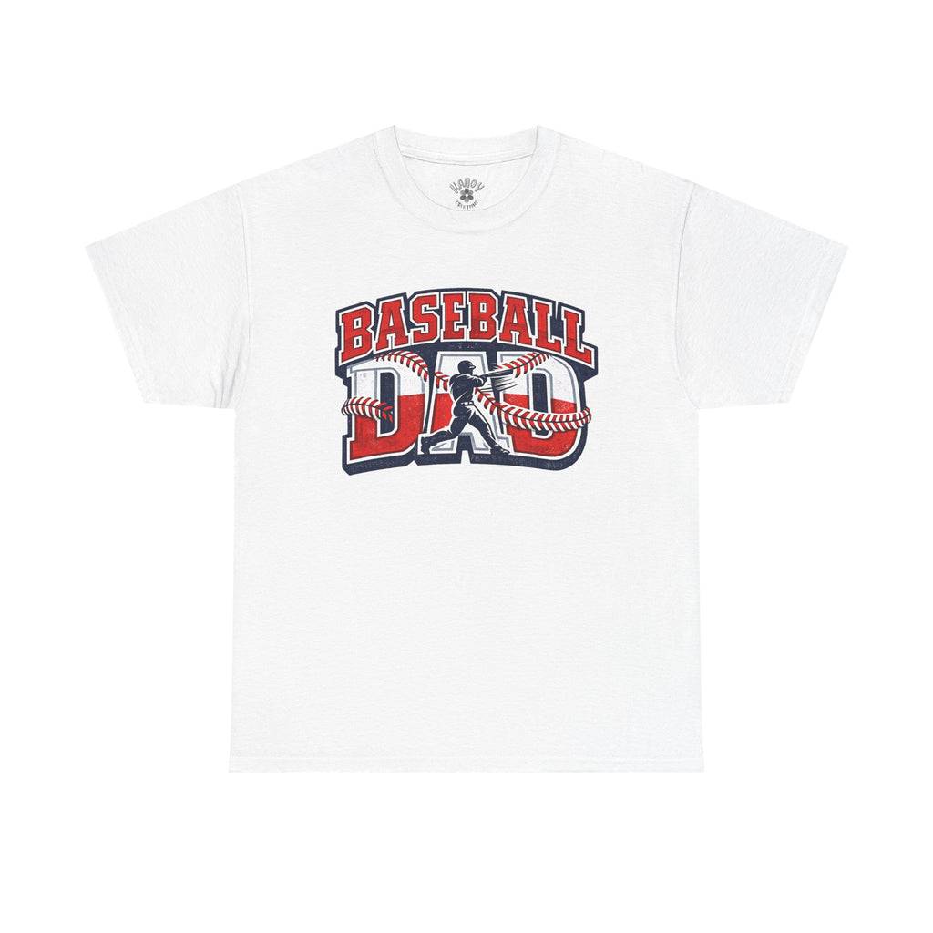 Baseball Dad Tee | Batter Silhouette, Red Blue Vintage Sport Typography