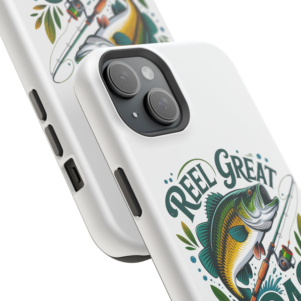 Reel Great Dad Phone Case | Fishing Rod Bass Design, Magnetic Impact-Resistant Case