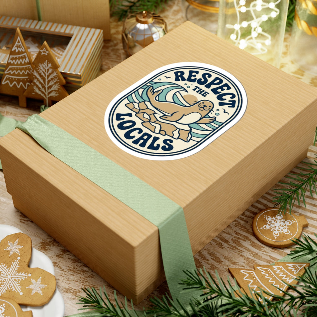 Respect the Locals Seal Sticker | Protect Our National Parks, Retro Outdoors