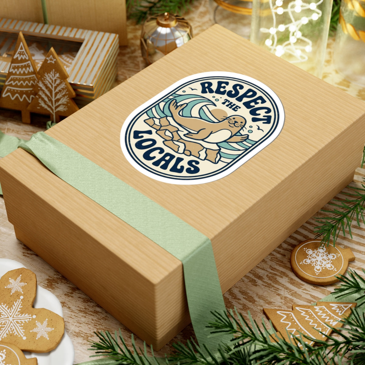 Respect the Locals Seal Sticker | Protect Our National Parks, Retro Outdoors