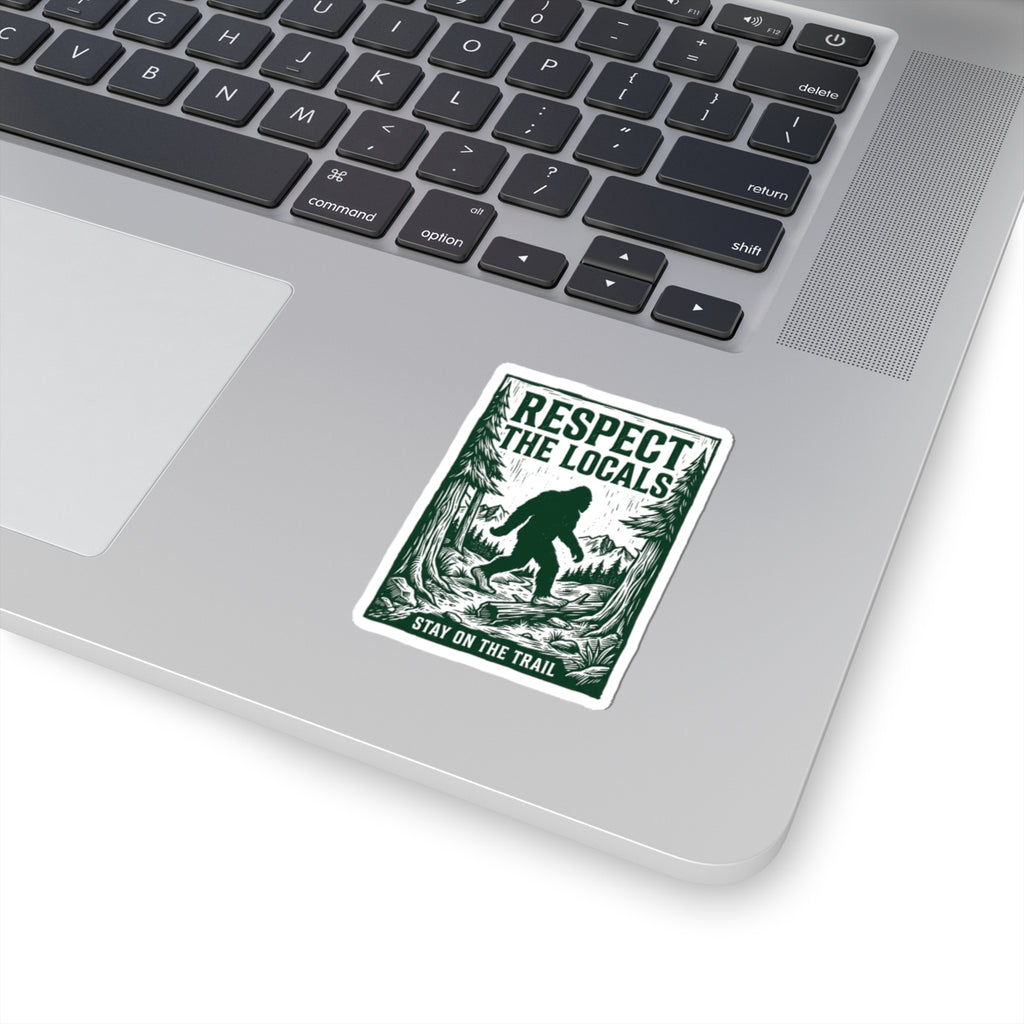 Respect the Locals Sasquatch sticker | Protect Our National Parks, vintage trail decal