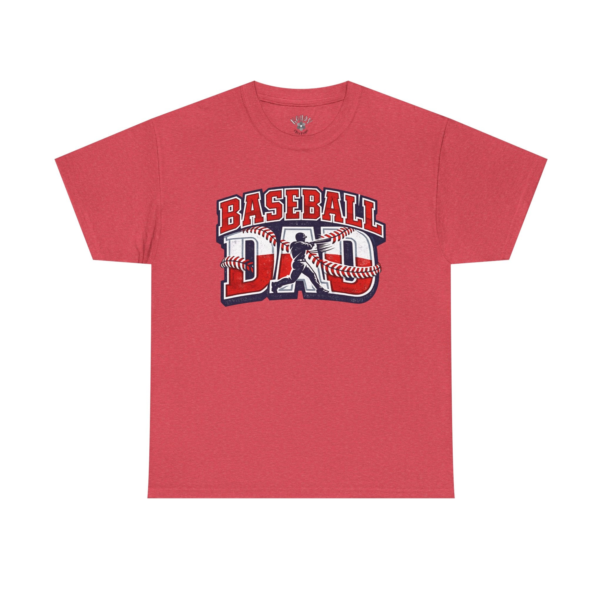 Baseball Dad Tee | Batter Silhouette, Red Blue Vintage Sport Typography