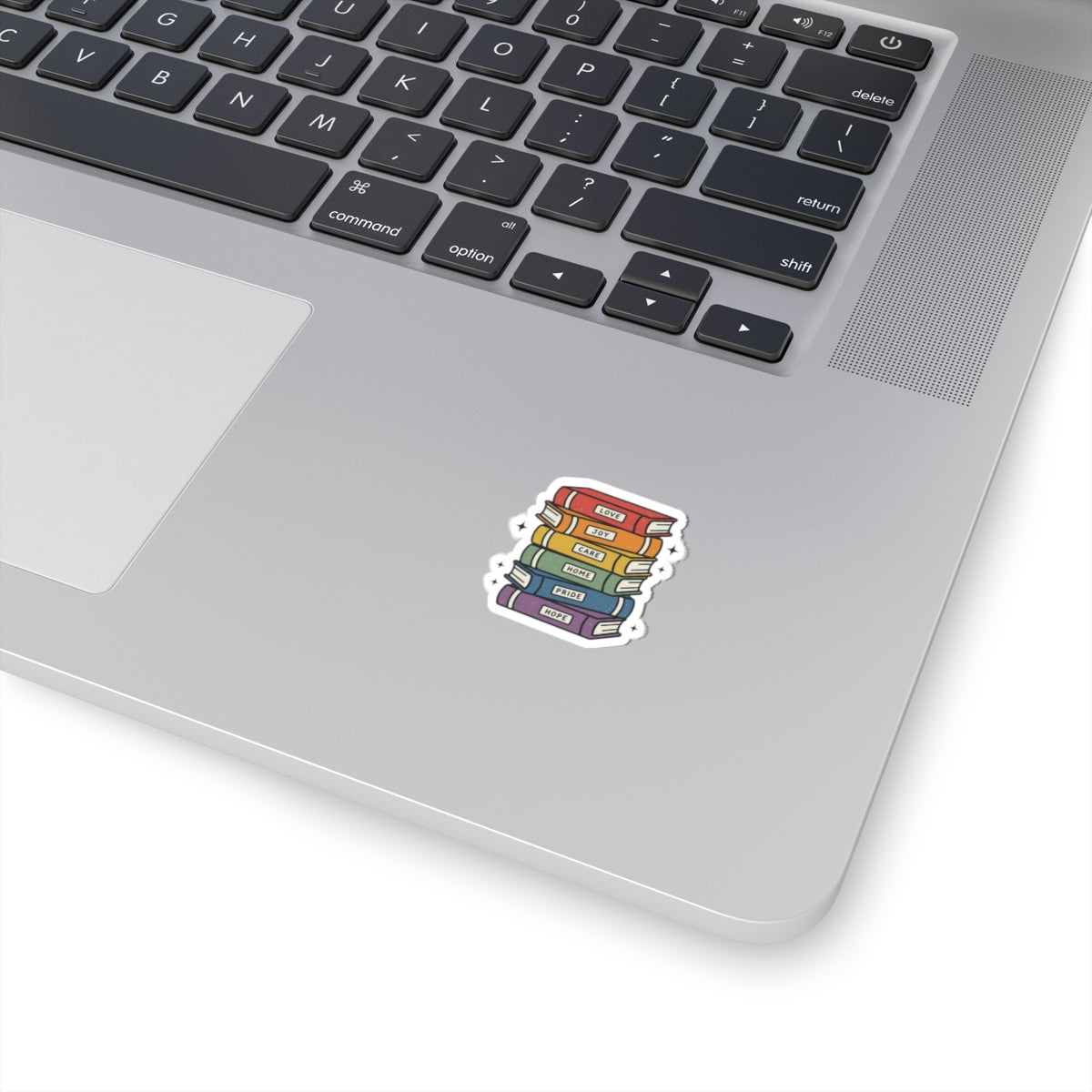 Rainbow Book Stack Kiss-Cut Stickers | Pride, Affirmation, Retro Rainbow
