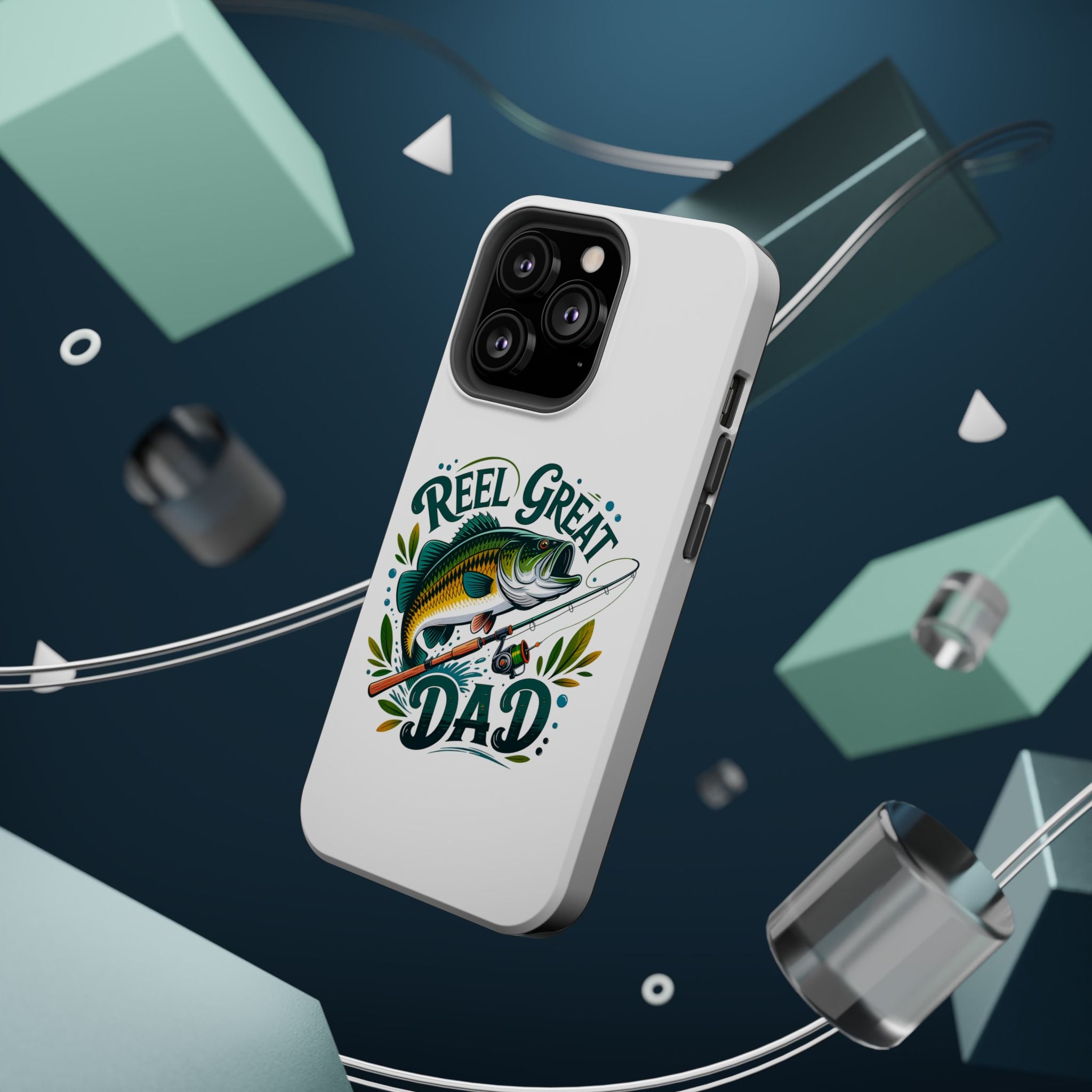 Reel Great Dad Phone Case | Fishing Rod Bass Design, Magnetic Impact-Resistant Case