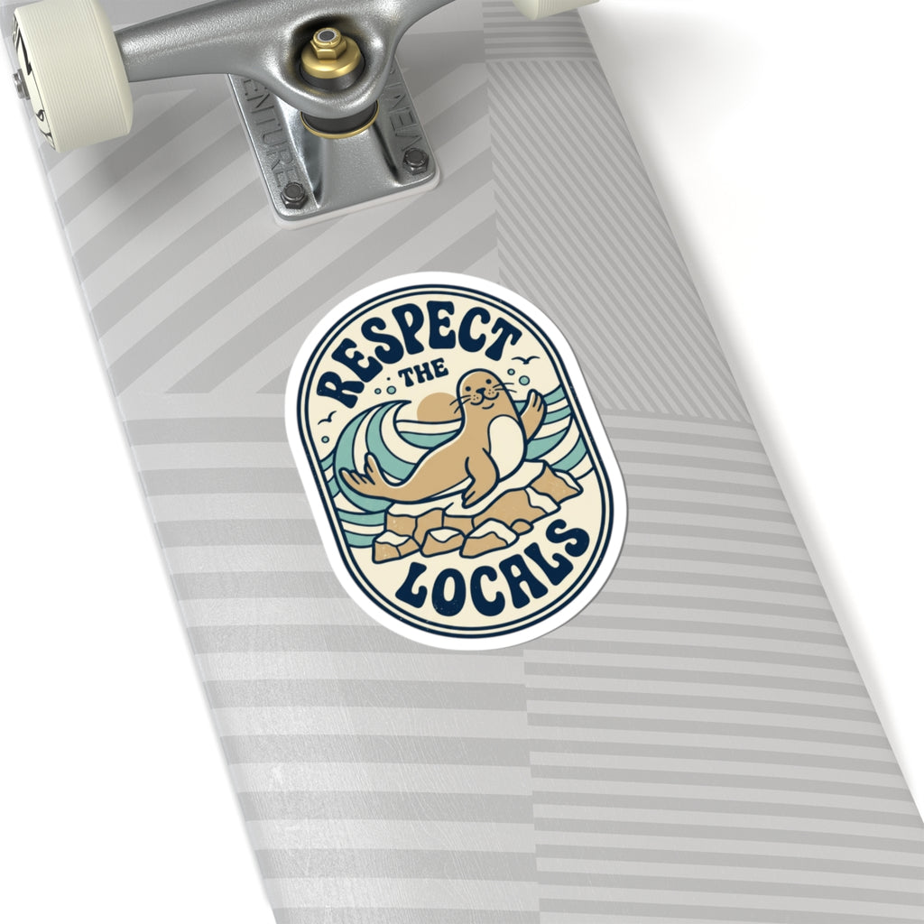Respect the Locals Seal Sticker | Protect Our National Parks, Retro Outdoors