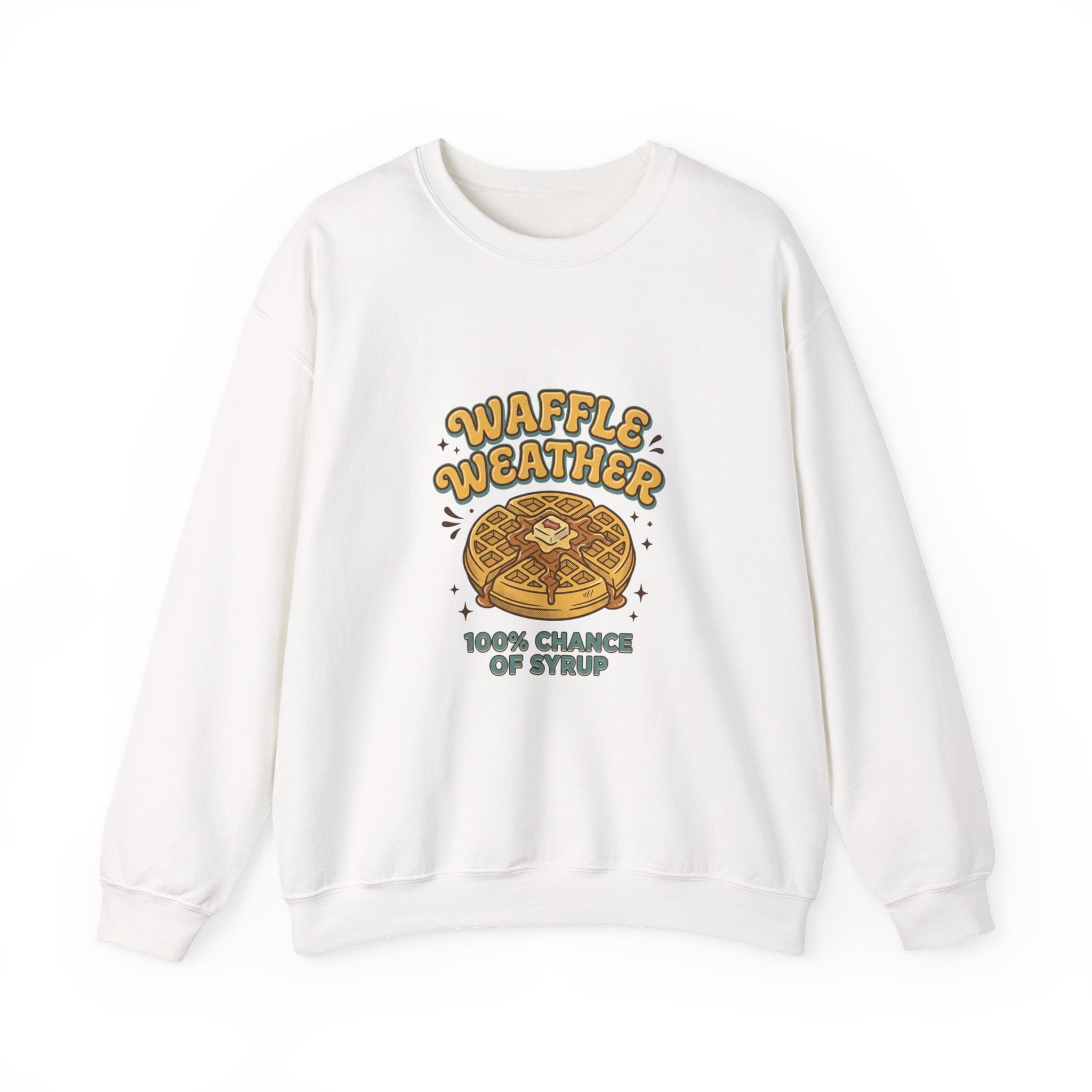 Waffle Weather Crewneck | Vintage Food Graphics, Retro Diner Style