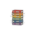 Rainbow Book Stack Kiss-Cut Stickers | Pride, Affirmation, Retro Rainbow