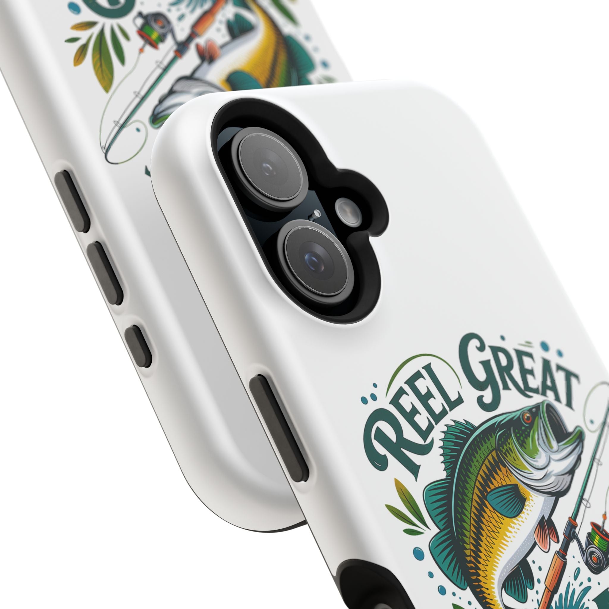 Reel Great Dad Phone Case | Fishing Rod Bass Design, Magnetic Impact-Resistant Case