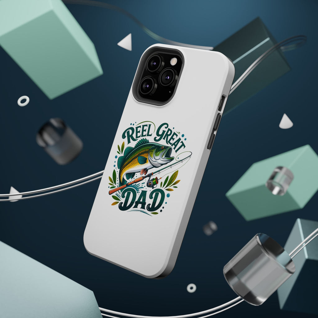 Reel Great Dad Phone Case | Fishing Rod Bass Design, Magnetic Impact-Resistant Case