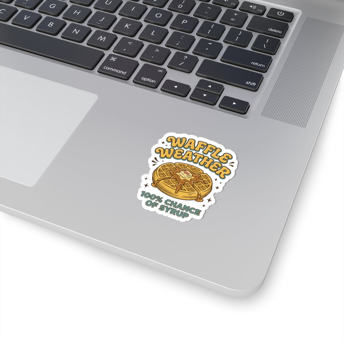 Waffle Weather Sticker | Retro Diner Breakfast Graphic, Vintage Food