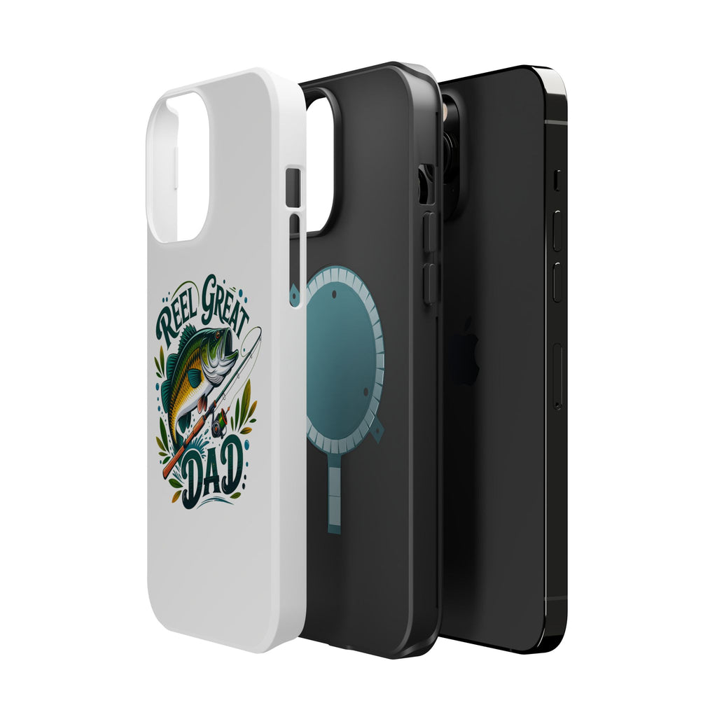 Reel Great Dad Phone Case | Fishing Rod Bass Design, Magnetic Impact-Resistant Case