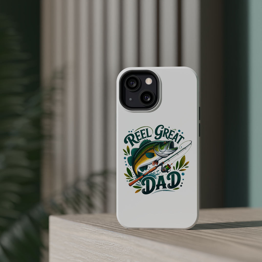 Reel Great Dad Phone Case | Fishing Rod Bass Design, Magnetic Impact-Resistant Case