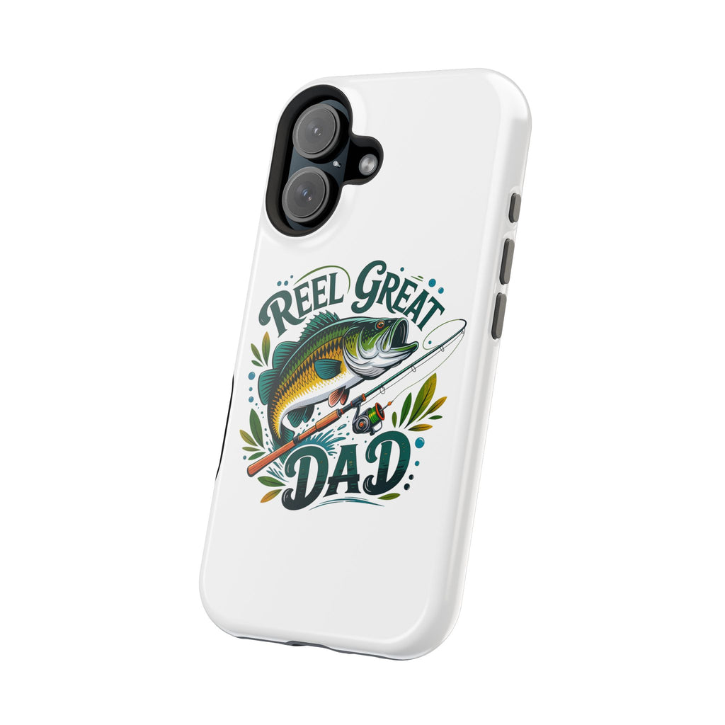 Reel Great Dad Phone Case | Fishing Rod Bass Design, Magnetic Impact-Resistant Case