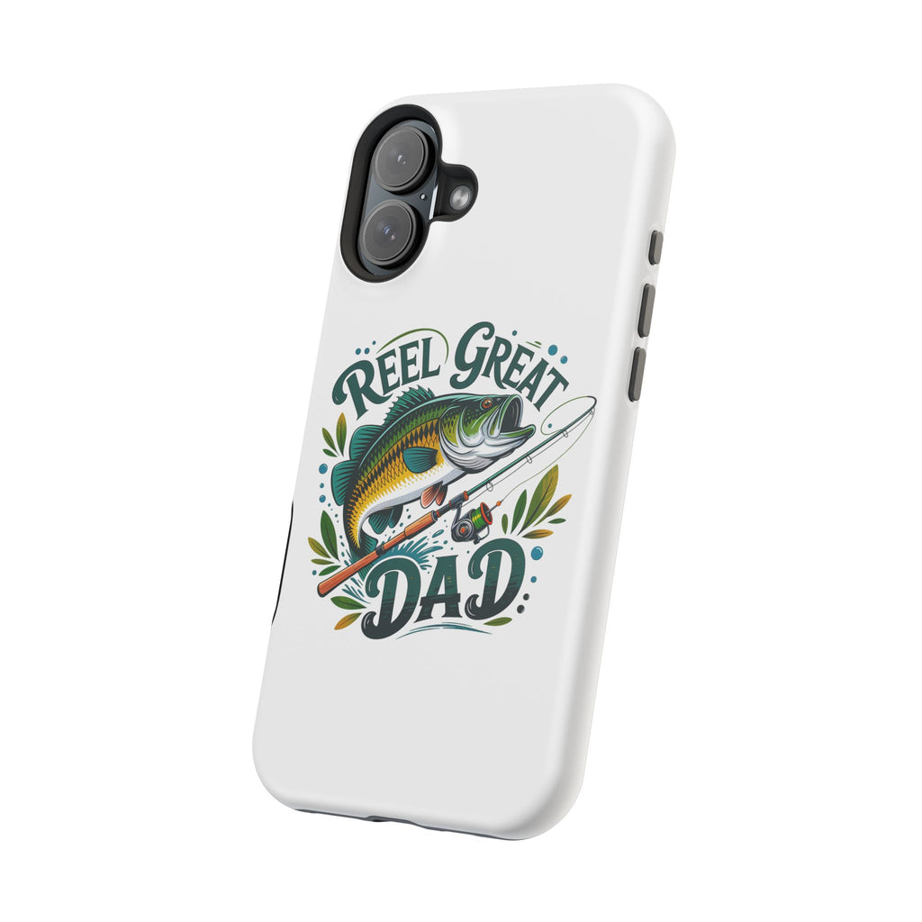 Reel Great Dad Phone Case | Fishing Rod Bass Design, Magnetic Impact-Resistant Case
