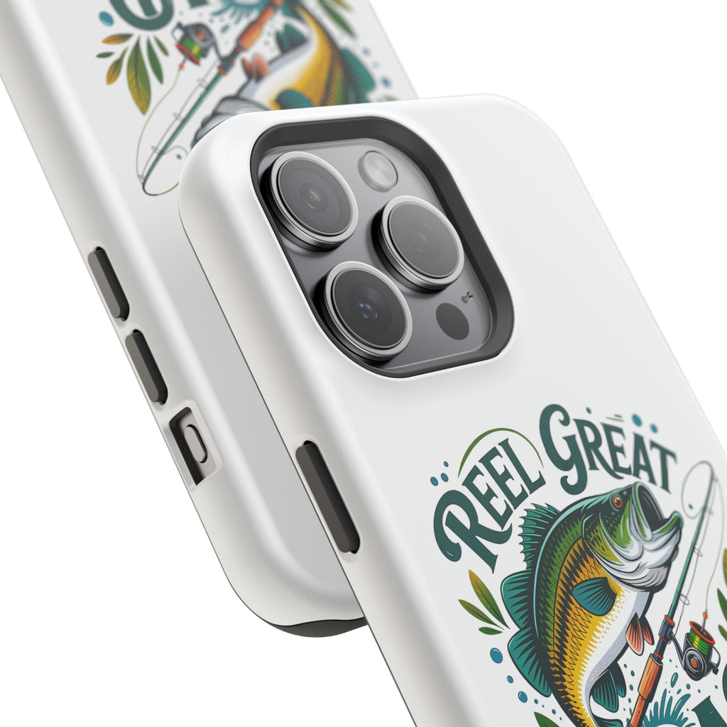 Reel Great Dad Phone Case | Fishing Rod Bass Design, Magnetic Impact-Resistant Case