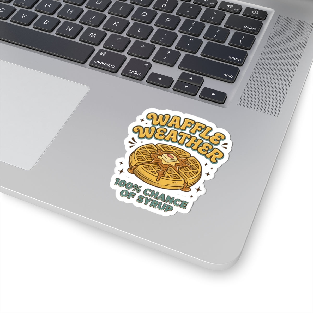 Waffle Weather Sticker | Retro Diner Breakfast Graphic, Vintage Food