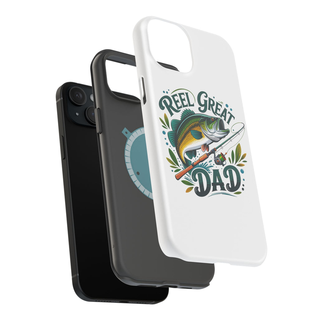 Reel Great Dad Phone Case | Fishing Rod Bass Design, Magnetic Impact-Resistant Case