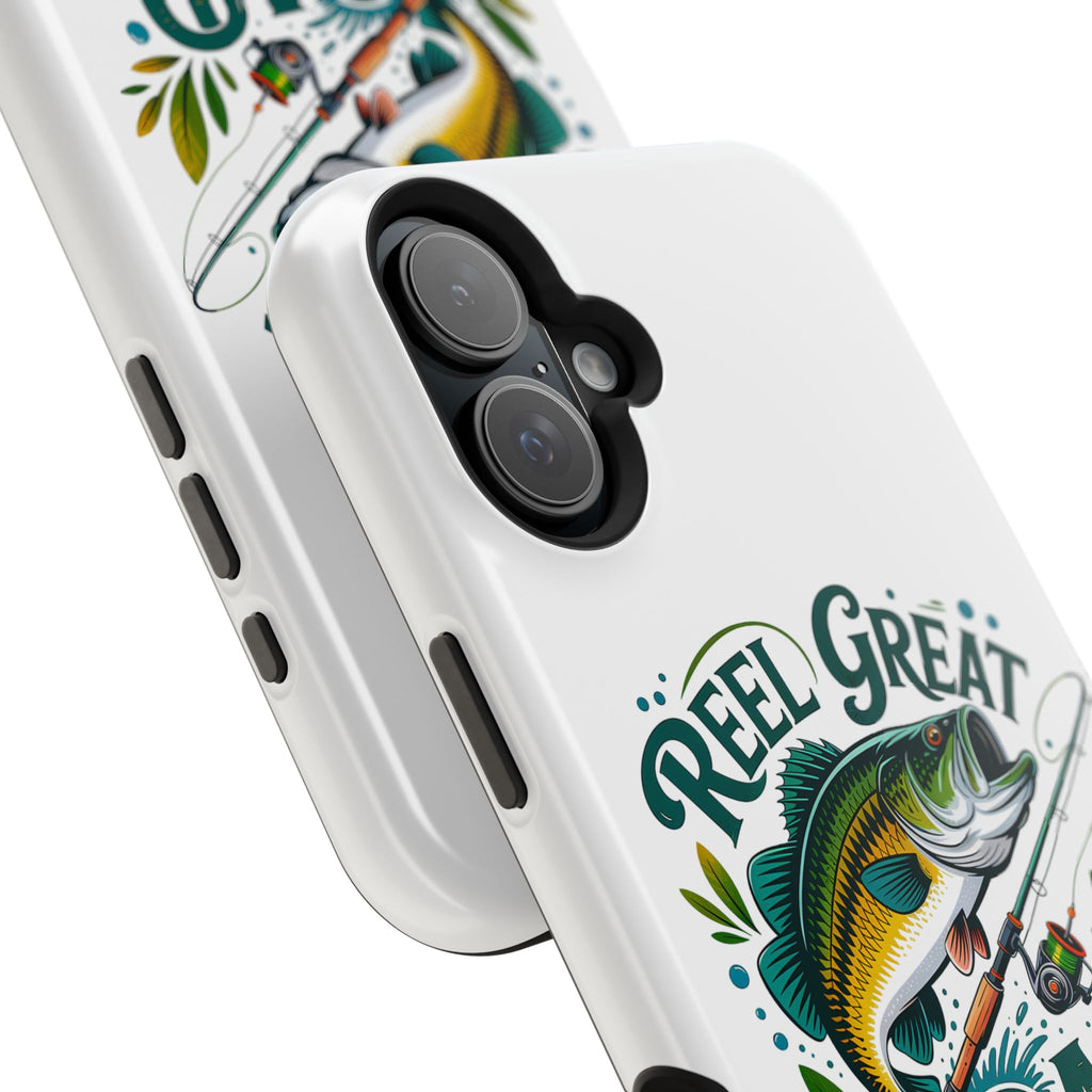 Reel Great Dad Phone Case | Fishing Rod Bass Design, Magnetic Impact-Resistant Case