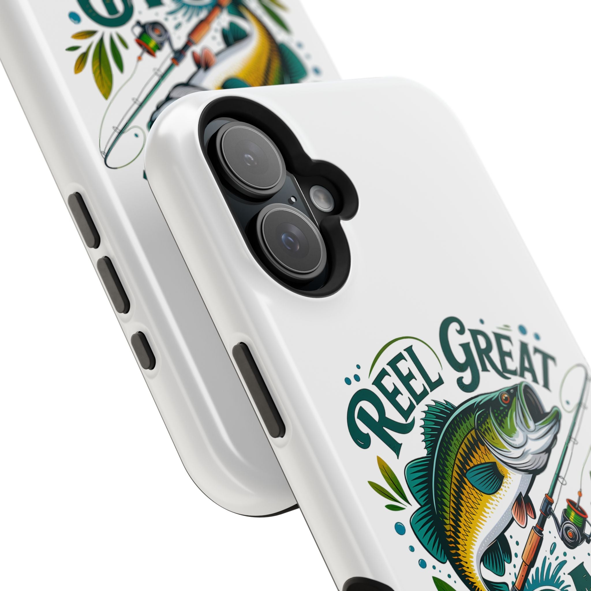 Reel Great Dad Phone Case | Fishing Rod Bass Design, Magnetic Impact-Resistant Case