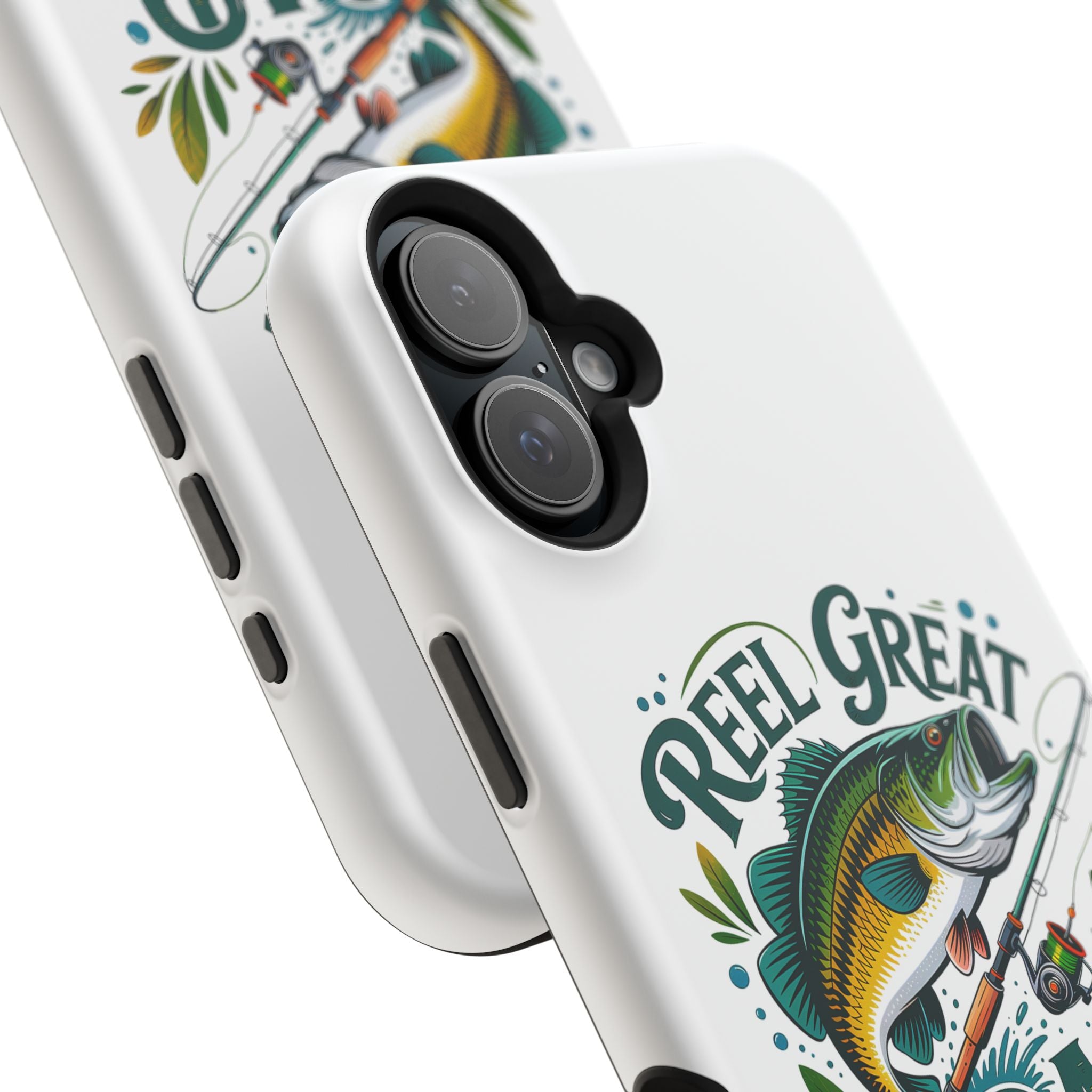 Reel Great Dad Phone Case | Fishing Rod Bass Design, Magnetic Impact-Resistant Case