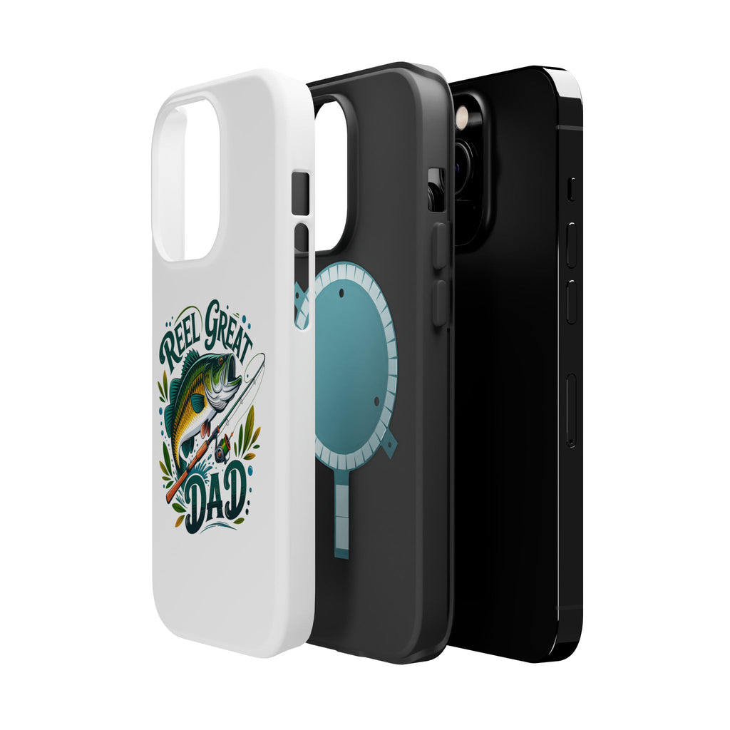 Reel Great Dad Phone Case | Fishing Rod Bass Design, Magnetic Impact-Resistant Case