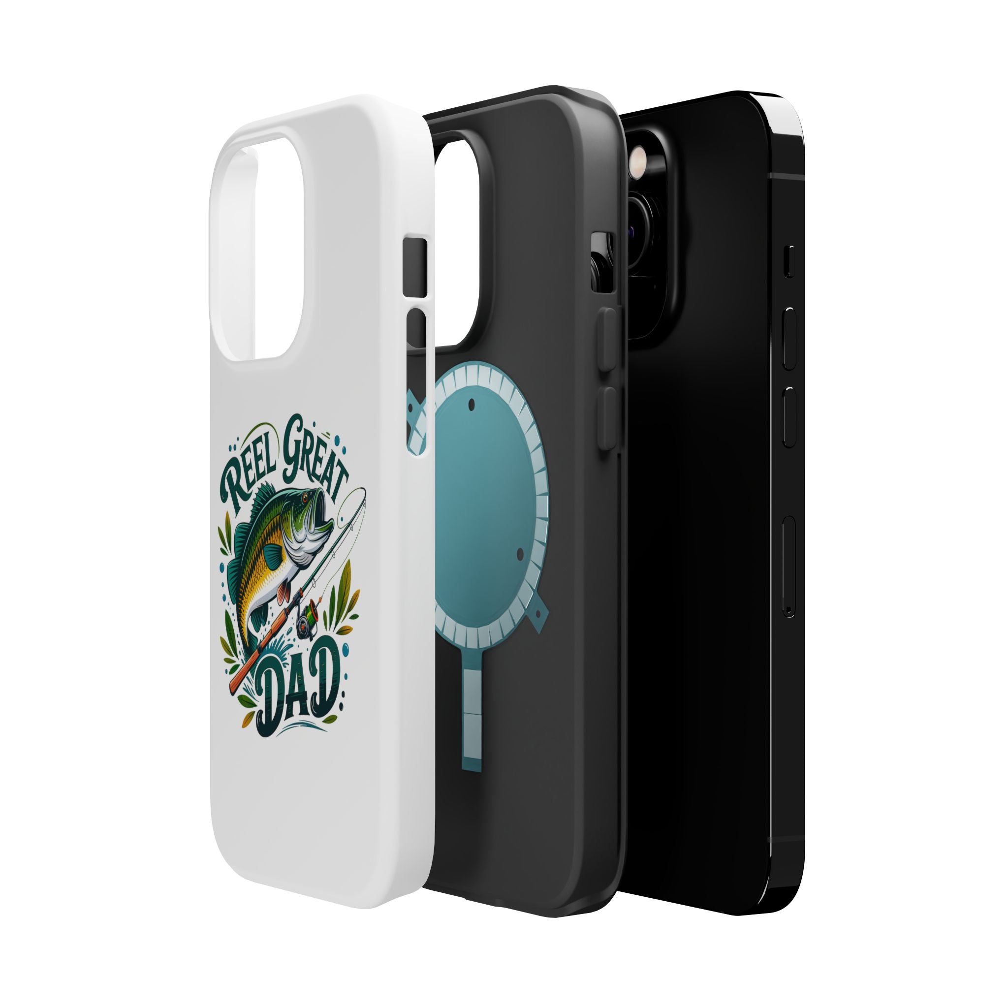 Reel Great Dad Phone Case | Fishing Rod Bass Design, Magnetic Impact-Resistant Case