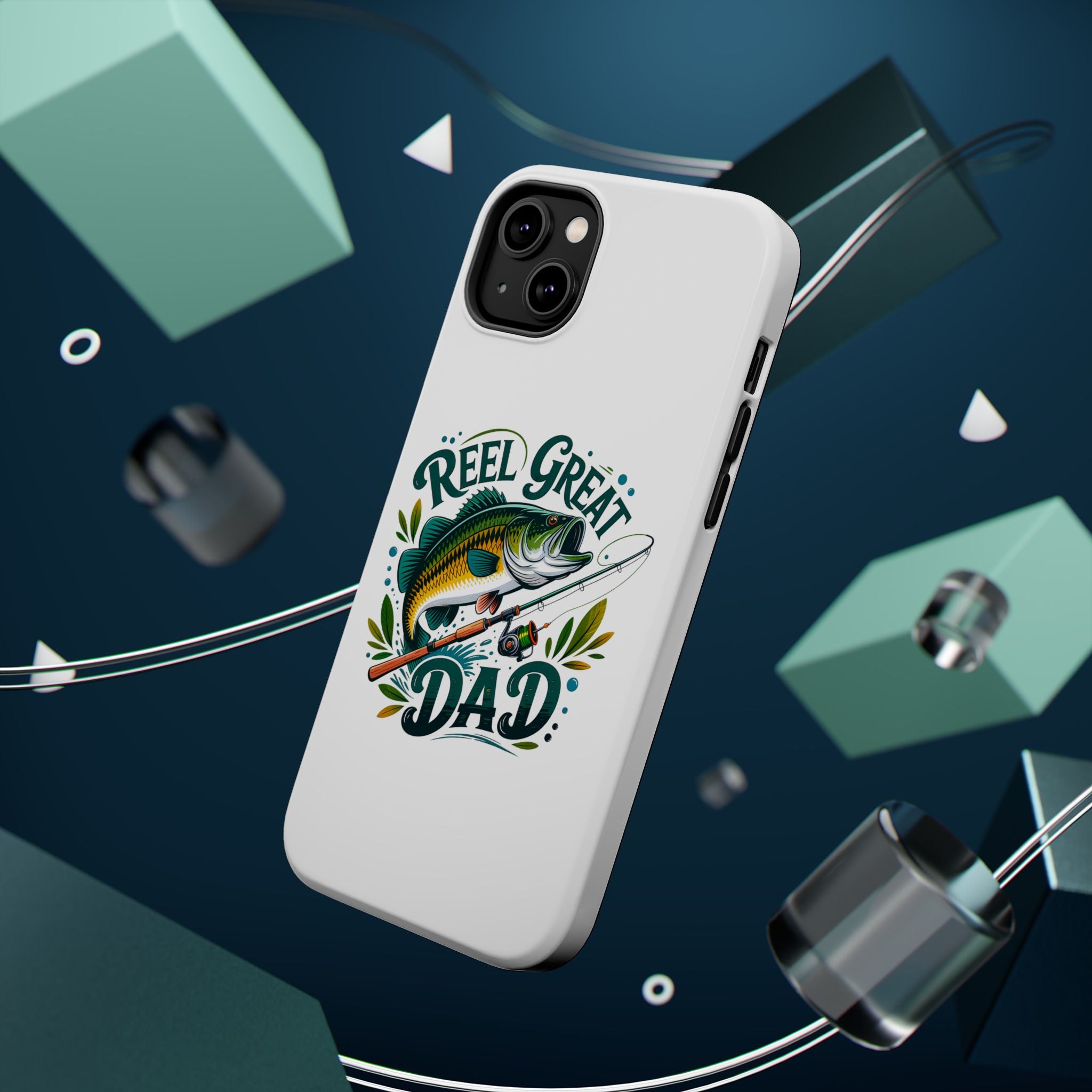 Reel Great Dad Phone Case | Fishing Rod Bass Design, Magnetic Impact-Resistant Case
