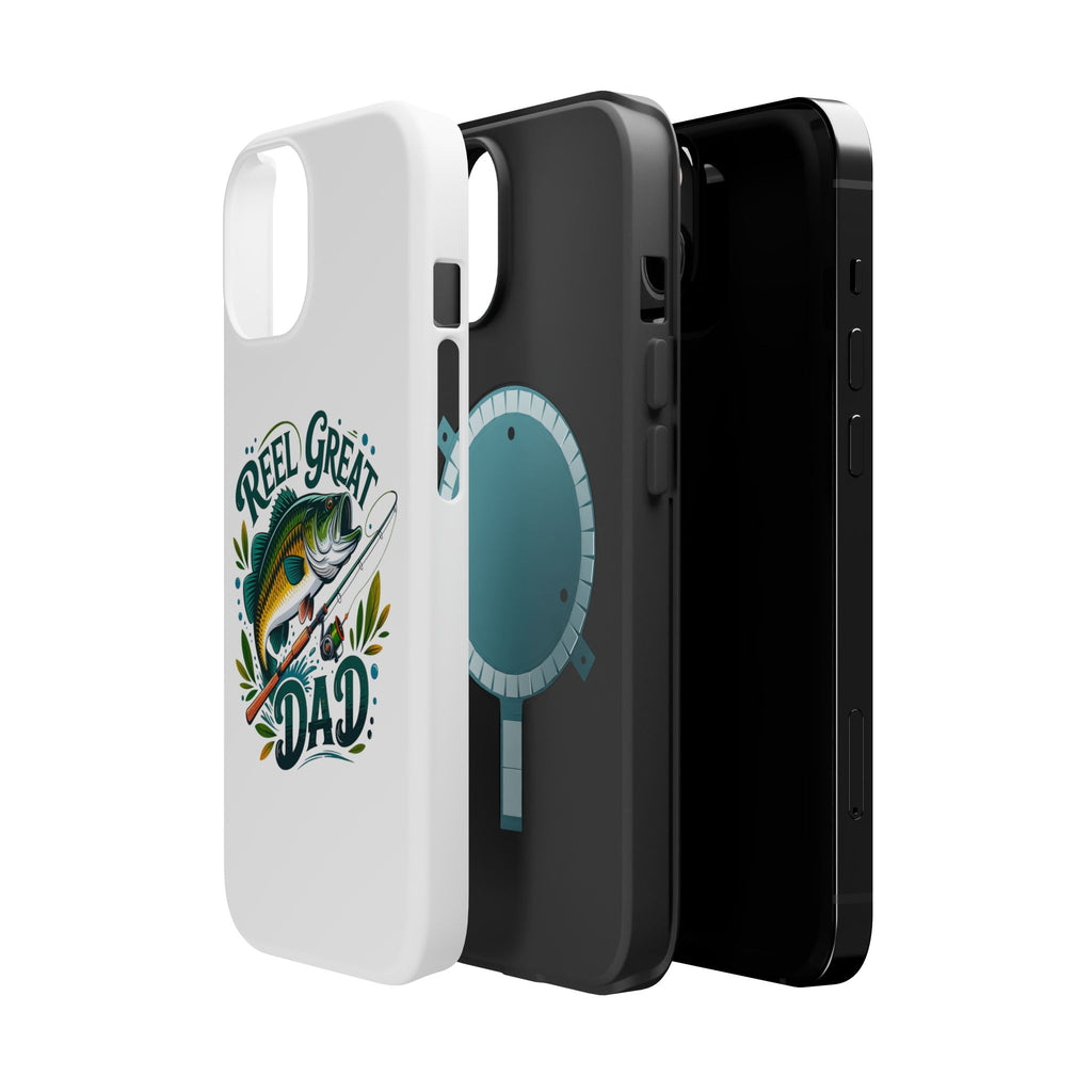 Reel Great Dad Phone Case | Fishing Rod Bass Design, Magnetic Impact-Resistant Case
