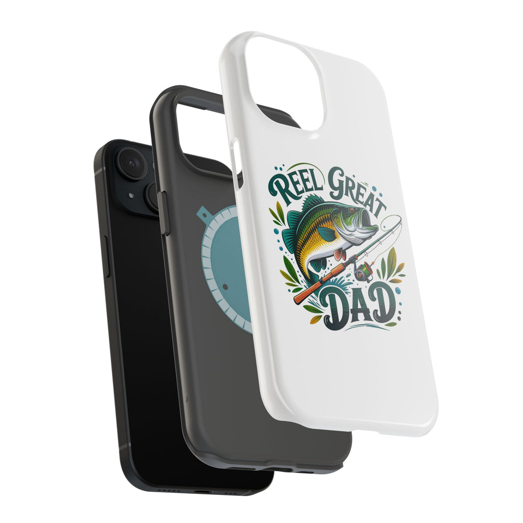 Reel Great Dad Phone Case | Fishing Rod Bass Design, Magnetic Impact-Resistant Case