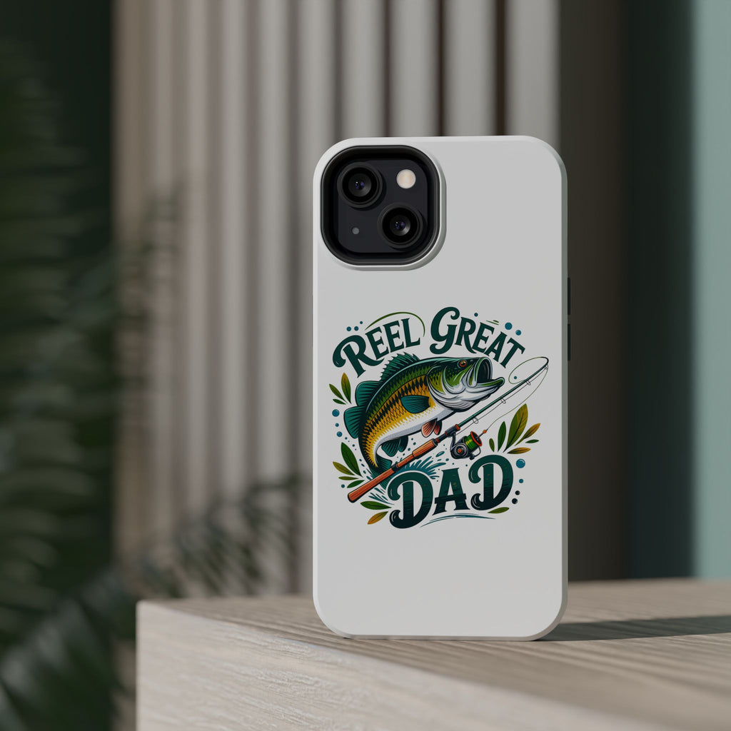 Reel Great Dad Phone Case | Fishing Rod Bass Design, Magnetic Impact-Resistant Case