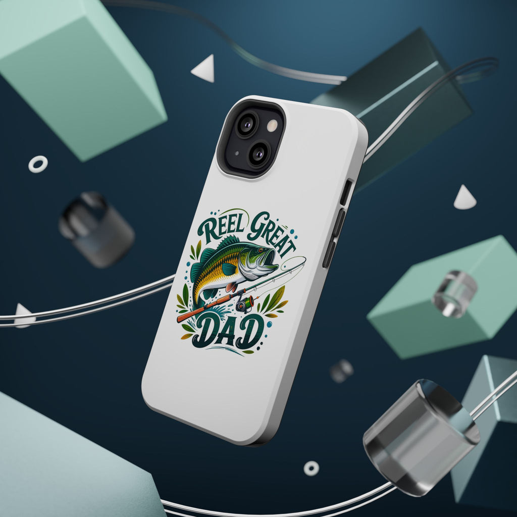 Reel Great Dad Phone Case | Fishing Rod Bass Design, Magnetic Impact-Resistant Case