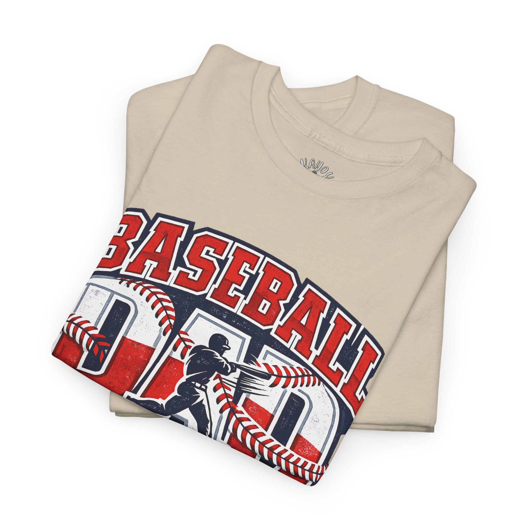 Baseball Dad Tee | Batter Silhouette, Red Blue Vintage Sport Typography
