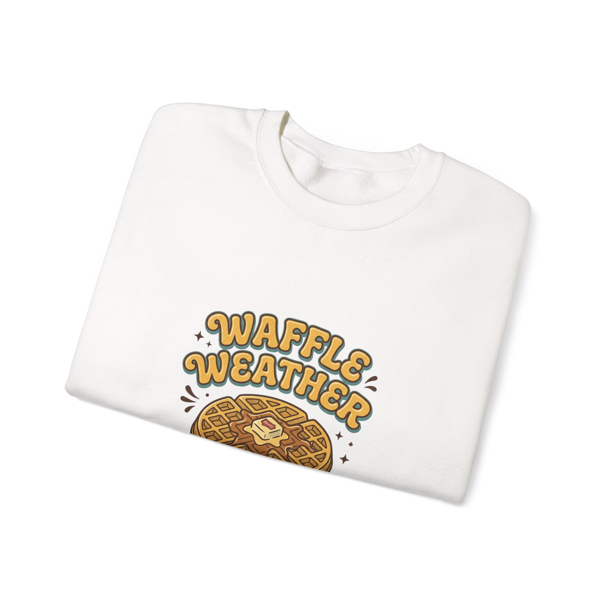 Waffle Weather Crewneck | Vintage Food Graphics, Retro Diner Style