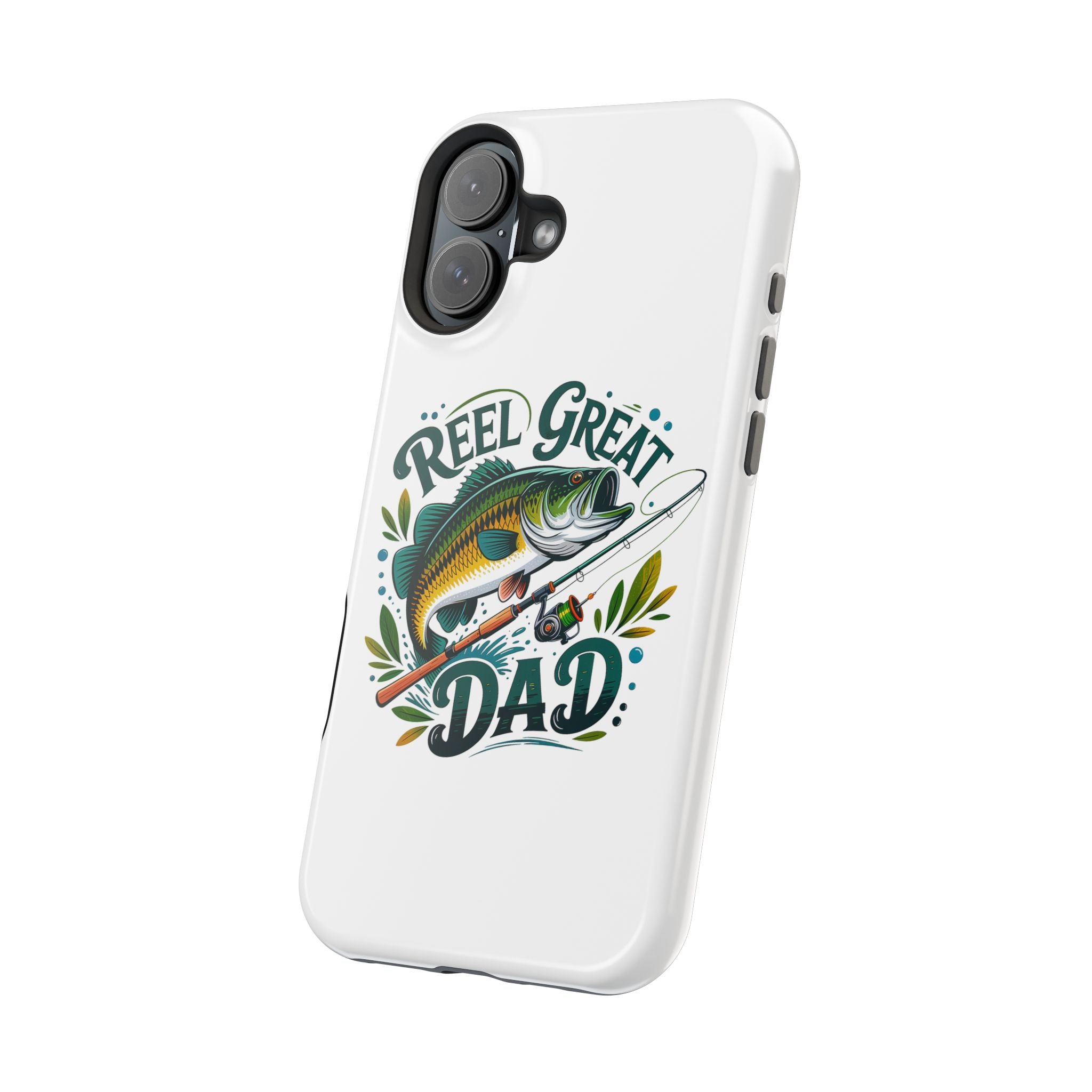 Reel Great Dad Phone Case | Fishing Rod Bass Design, Magnetic Impact-Resistant Case