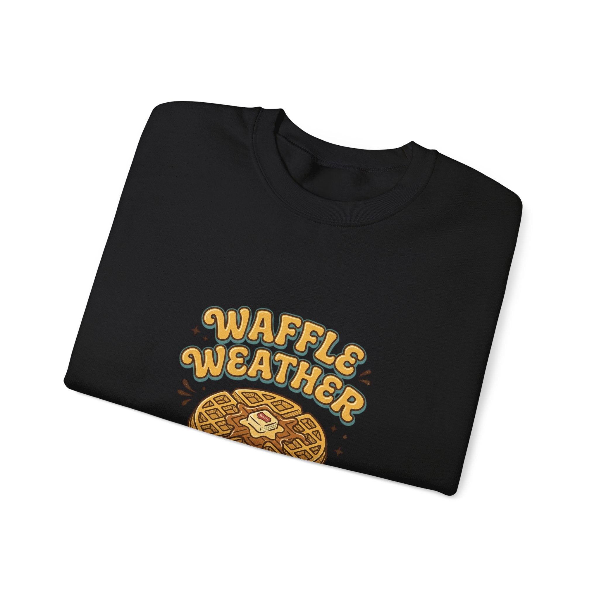 Waffle Weather Crewneck | Vintage Food Graphics, Retro Diner Style