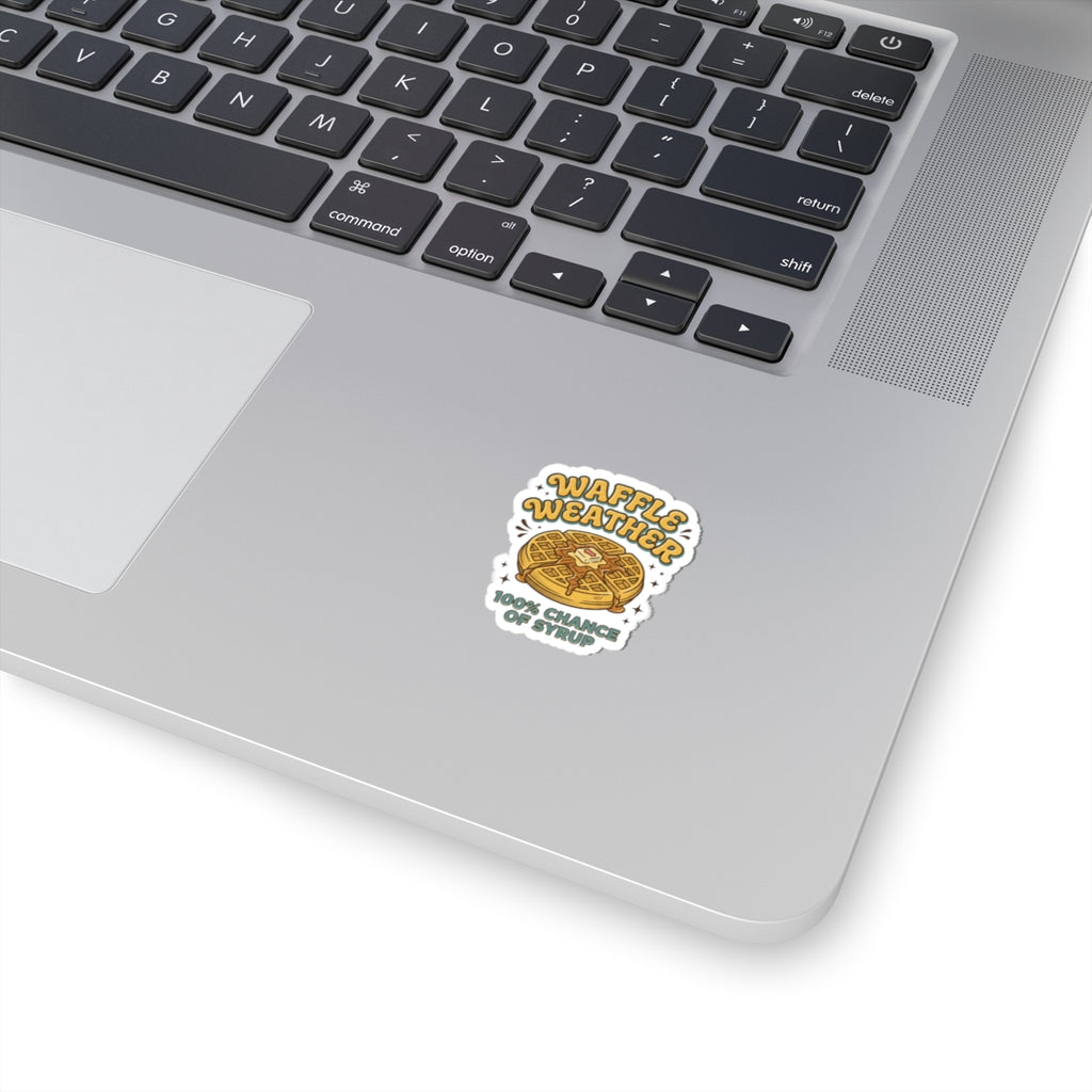 Waffle Weather Sticker | Retro Diner Breakfast Graphic, Vintage Food