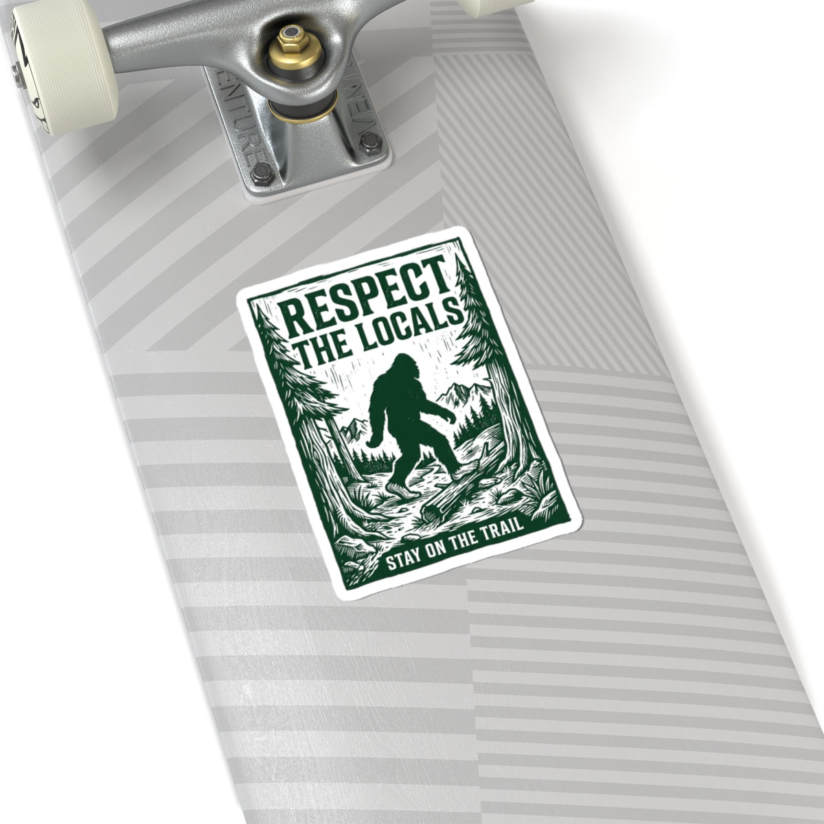 Respect the Locals Sasquatch sticker | Protect Our National Parks, vintage trail decal